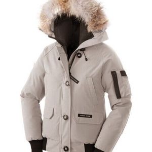 BEIGE CANADA GOOSE CHILLIWACK BOMBER JACKET